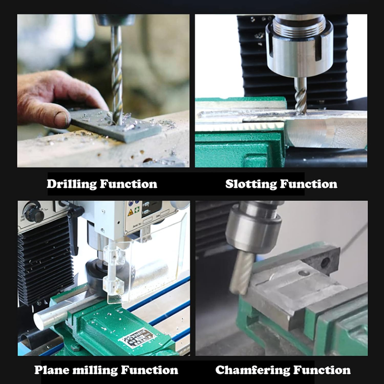 INTSUPERMAI Mini Milling Machine Benchtop Milling Drilling Machine Variable Speed Compact Mill Drill WMD16V with Brushless Motor & MT2 Taper