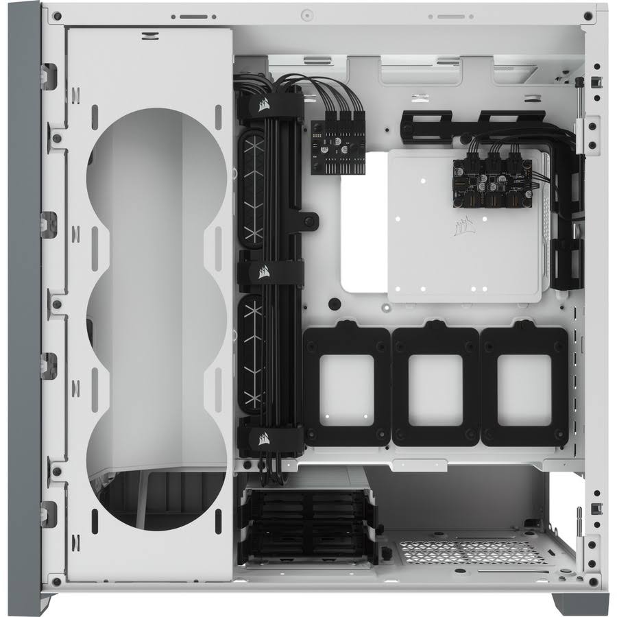 Corsair iCUE 5000X RGB Tempered Glass Mid-Tower ATX PC Smart Case - White