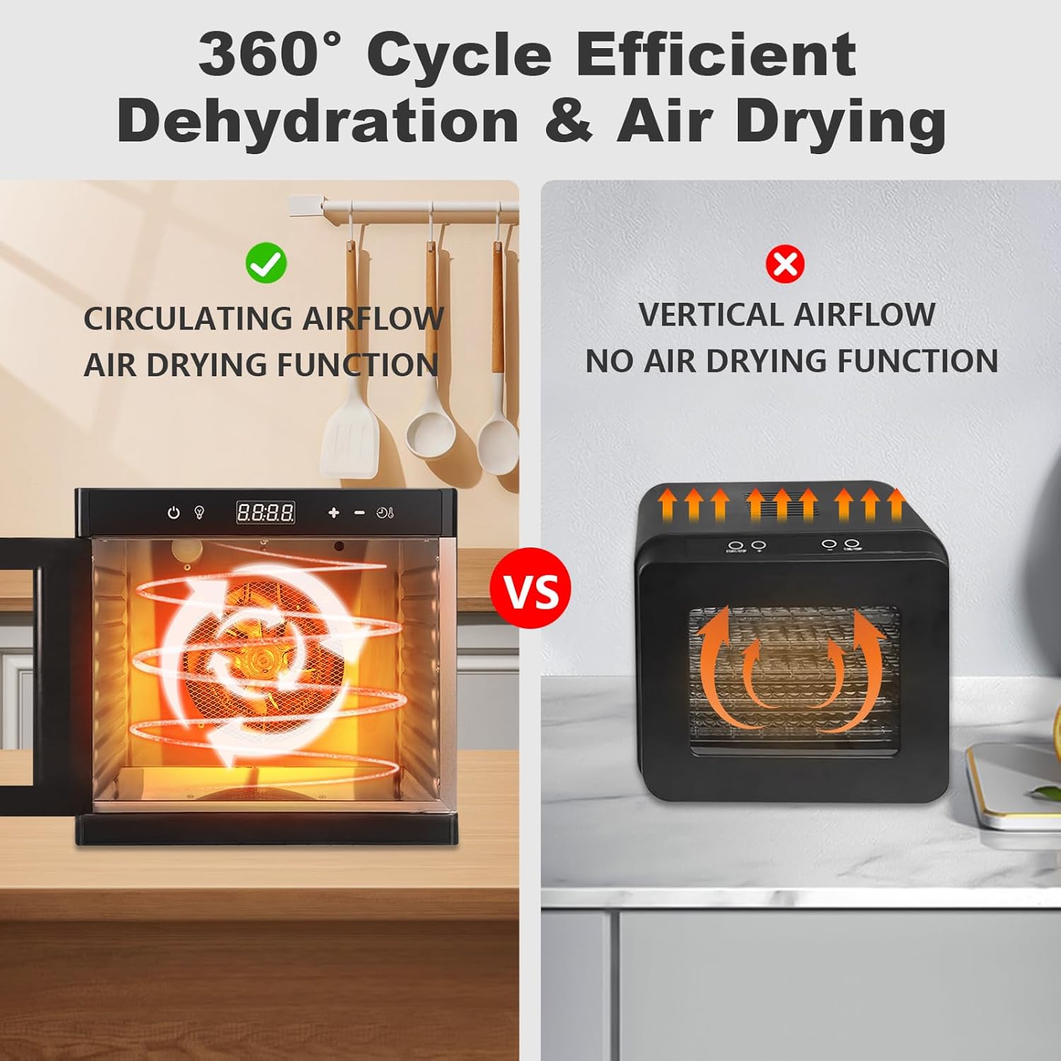 Food Dehydrator for Jerky, 8 Stainless Steel Trays Dehydrator Machine with Food Air-Drying Function, 167℉ Temperature Control & 48H Timer, 700W Fruit Dryer for Meat,Beef,Herbs,Dog Treats, ETL Approved