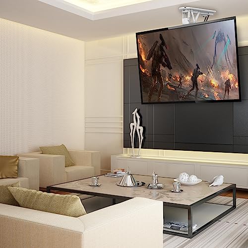 Mount-It Motorized Ceiling TV Mount with Remote, Electric Flip Down Pitched Roof Mount