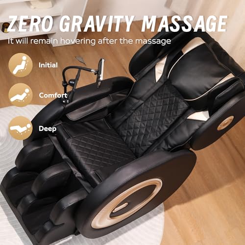 Massage Chairs Full Body Zero Gravity Massage Chair and Recliner with Heat, Airbags, Foot Massage, Phone Controller, Bluetooth Speaker, Nightlights for Living Room, Bedroom