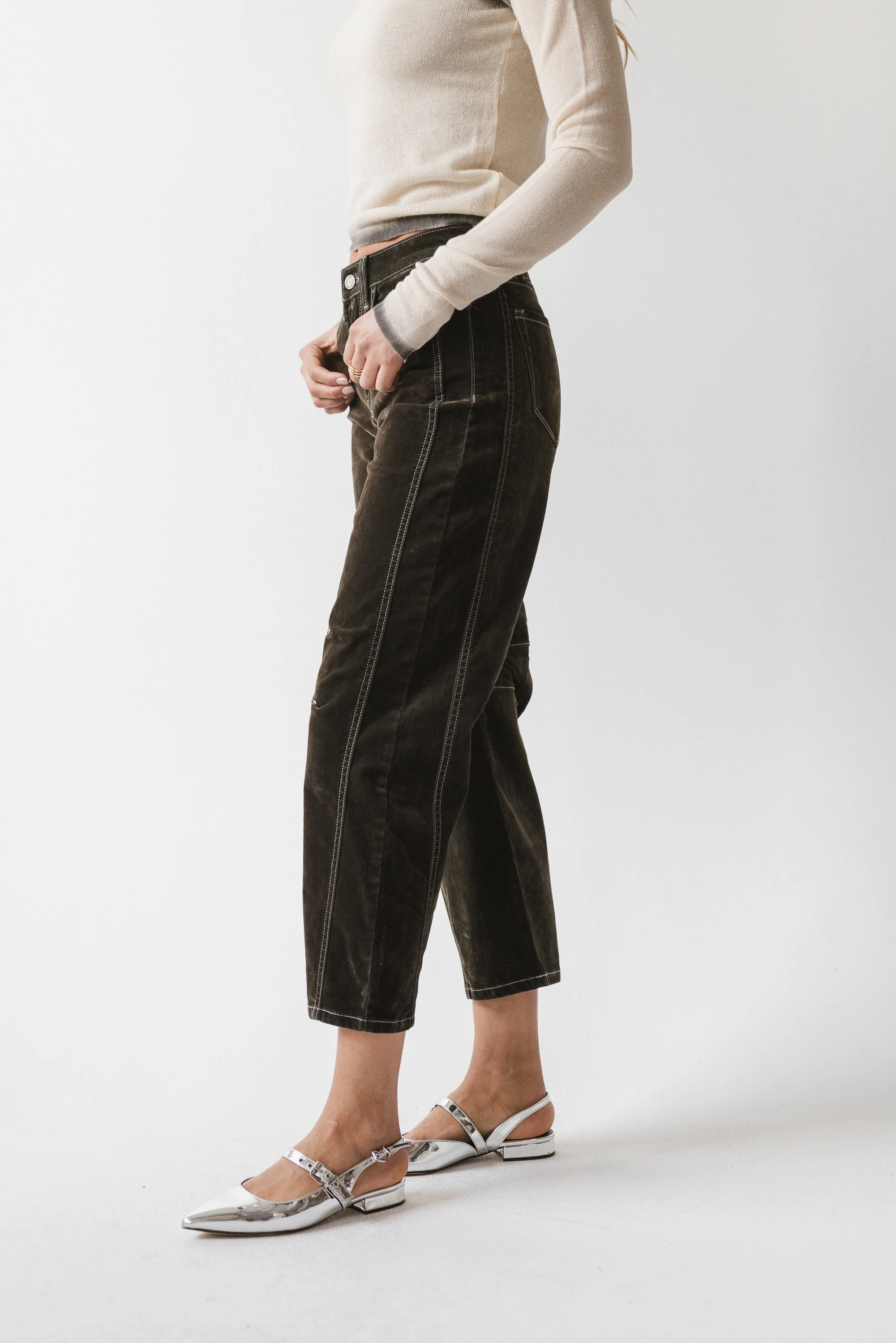Rita Velvet Barrel Jeans