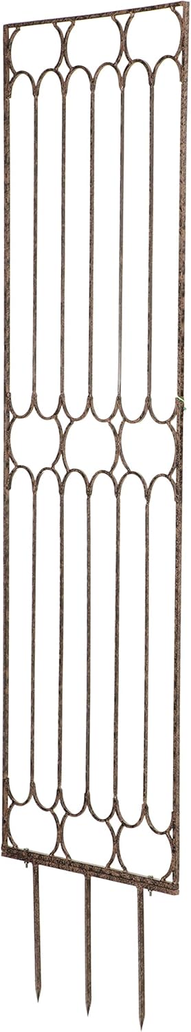 H Potter Garden Trellis for Climbing Plants Large Metal Wall Trellises Tall Vertical Wrought Iron Panels for Home Garden Outdoor Decoration Fence Privacy Screen outdoors Ivy Rose Clematis