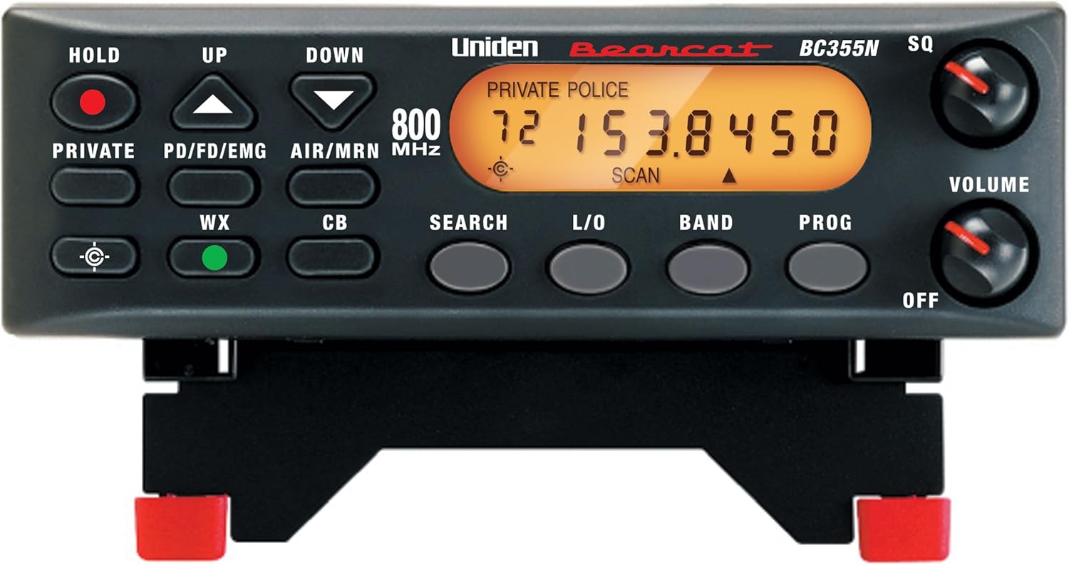 Uniden BC355N 800 MHz 300-Channel Base/Mobile Scanner, Close Call RF Capture, Pre-programmed Search ��Action�� Bands to Hear Police, Ambulance, Fire, Amateur Radio, Public Utilities, Weather, and More, Black