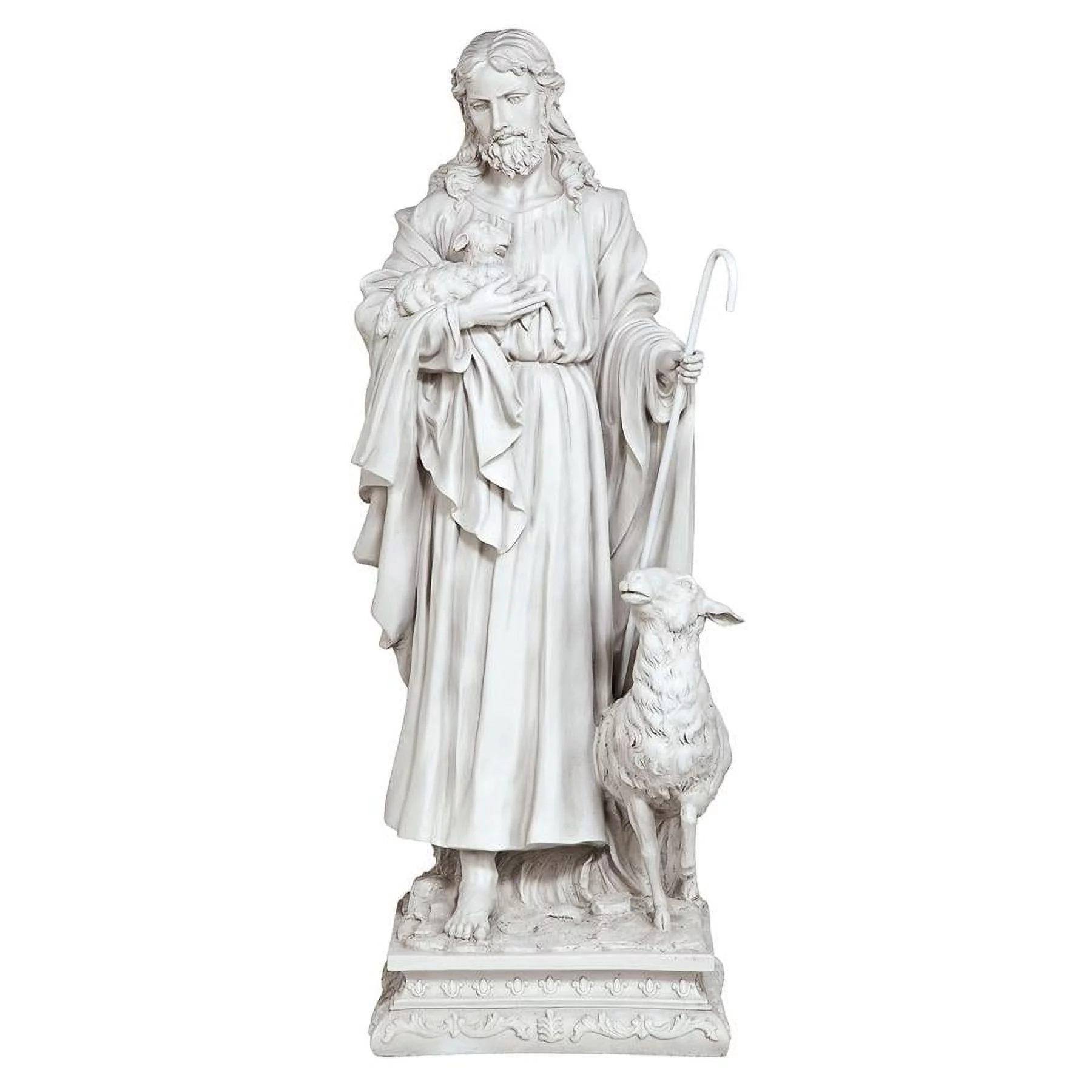 Design Toscano Jesus, The Good Shepherd Garden Statue: Grande