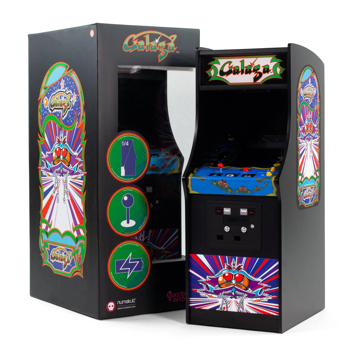 Official Galaga Quarter Size Arcade Cabinet