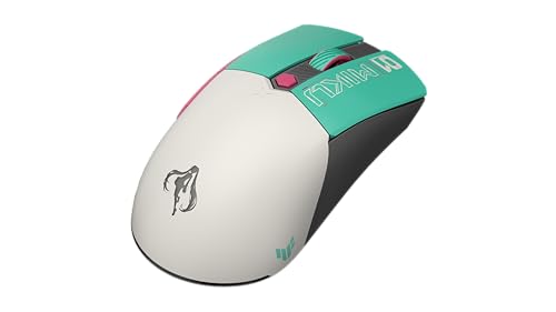 TUF Gaming Mini Wireless Mouse Hatsune Miku Edition- lightweight, ambidextrous 65g wireless gaming mouse with tri-mode connectivity, 12,000dpi sensor, and 100million-click lifespan mechanical switches