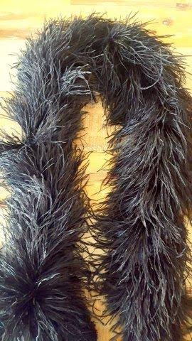 KOLUNTU Genuine Ostrich Feather Boa, 6 Ply Hot Pink
