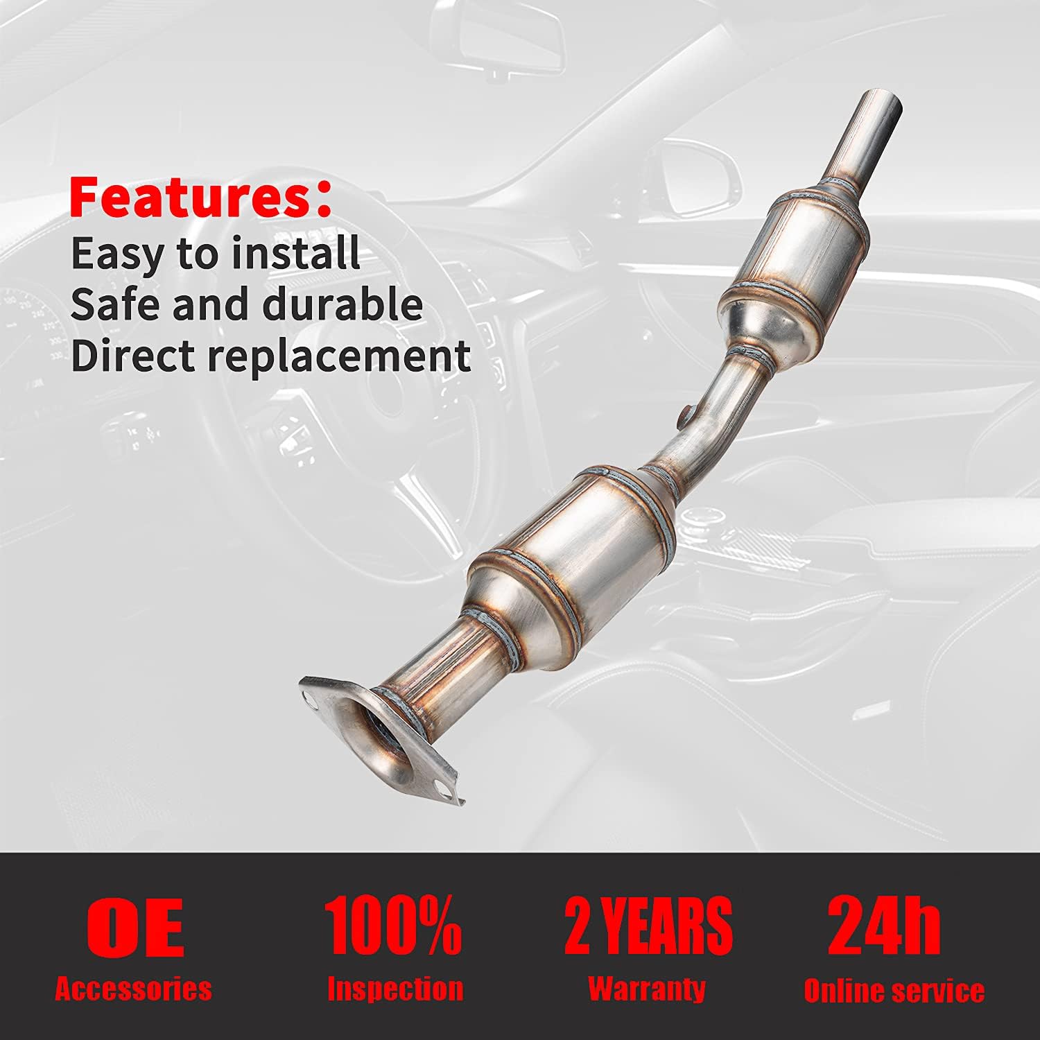 Catalytic Converter Replacement for 2004 2005 2006 2007 2008 2009 Toyota Prius 1.5L Direct-Fit High Flow Series Replaces 16337 (EPA Compliant)