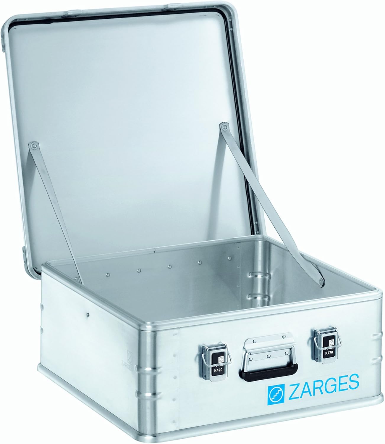 Zarges?K470 Aluminum Hard Protective Carrying Case, Portable Stackable Storage, Customizable Safe Lock Box, Dust and Water Resistant (44.1 x 28.3 x 18.9 Inches)