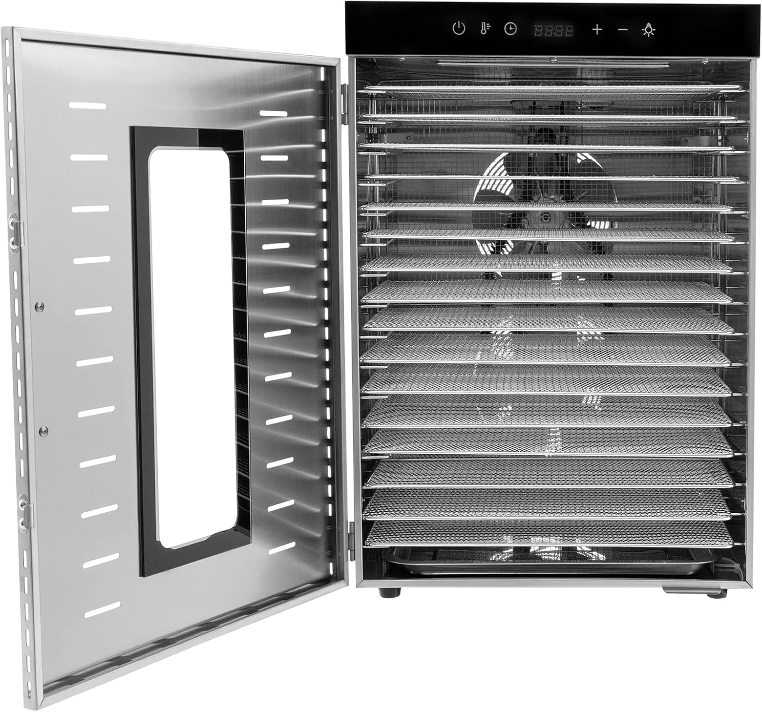 Food Dehydrator Machine, 16 Trays Stainless Steel Dehydrators for Food and Jerky, Adjustable Temperature & Timer, Commercial Dehydrator Machine for Home for Fruit, Meat, Beef, Veggies