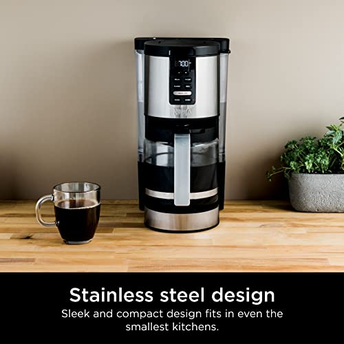 Ninja DCM200C Programmable XL 14-Cup Coffee Maker, 14-Cup Glass Carafe, With Permanent Filter, Stainless Steel
