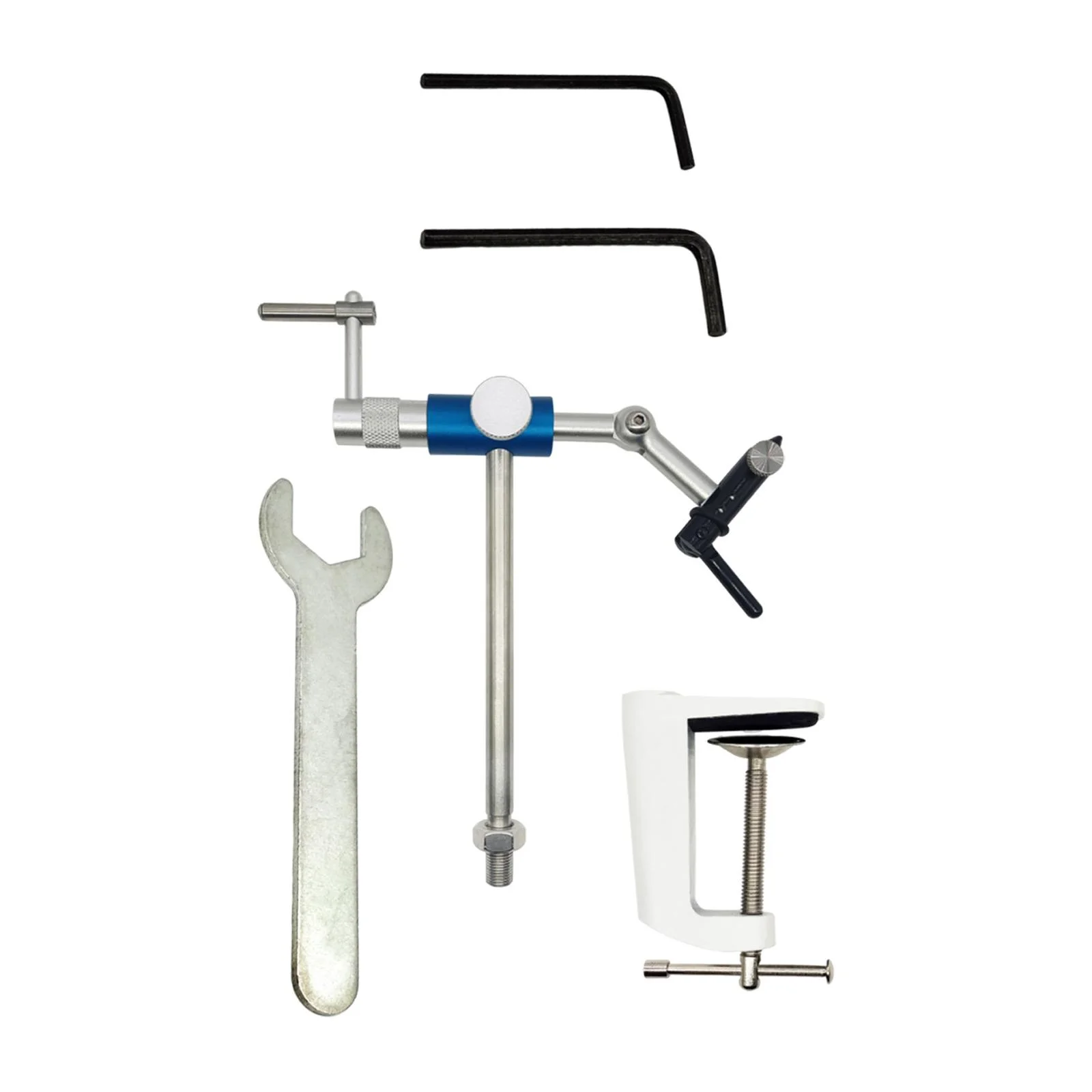 Fly Tying Vise,Rotary Fly Tying Vise Fishing Flies Tying Tool,Fly Gears 360 degree Rotation Multiple Adjustments,C Clamps Tying Vise with Steel Hardened Jaw,Handy Fly Hooks Tool for Beginner