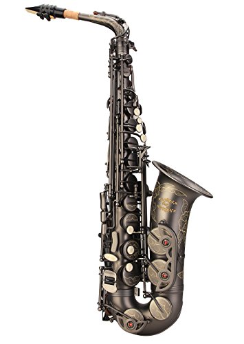 Glory Black Laquer E Flat Alto Saxophone with 11reeds,8 Pads cushions,case,carekit