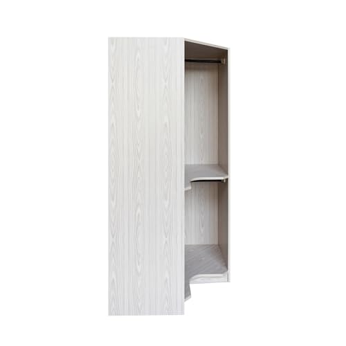 Polygon Corner Wardrobe, Corner Closet System Corner Wood Closet Tower,torage Cabinet Closet armoires and wardrobes (Gray)