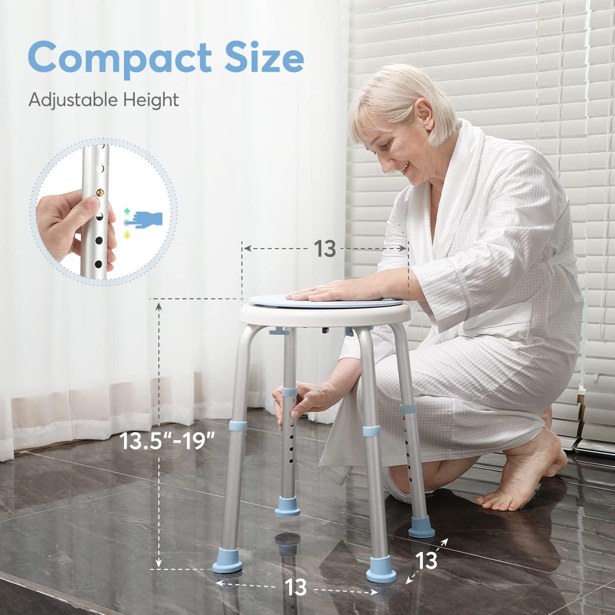 OasisSpace Heavy Duty Rollator Walker & 360 Degree Rotating Shower Chair