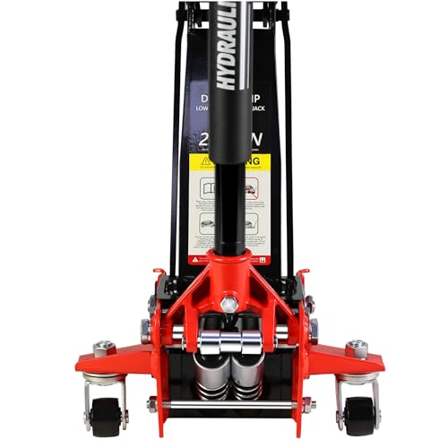 2.5 Ton Floor Jack,Low Profile Steel Racing Floor Jack with Dual Pistons Quick Lift Pump,Hydraulic floorjack,Lifting Range 3.5"-19.5",Blue