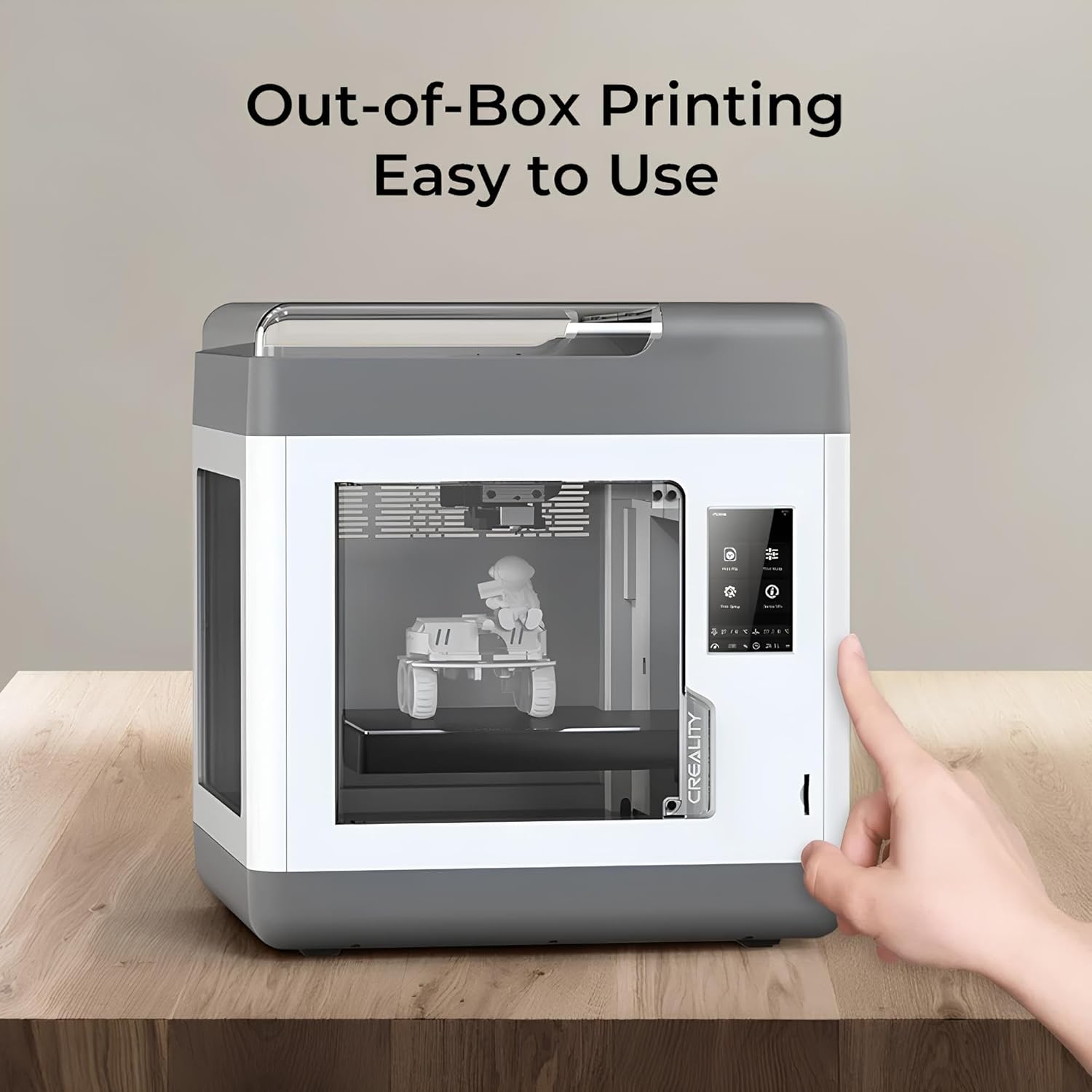 Creality3D Sermoon V1 Pro 3D Printer w/Built-in Camera, Smooth Printing w/Dual-Gear Direct Extruder, Wi-Fi Connectivity, Personal Home Education High Precision Intelligent No Leveling 3D Printing