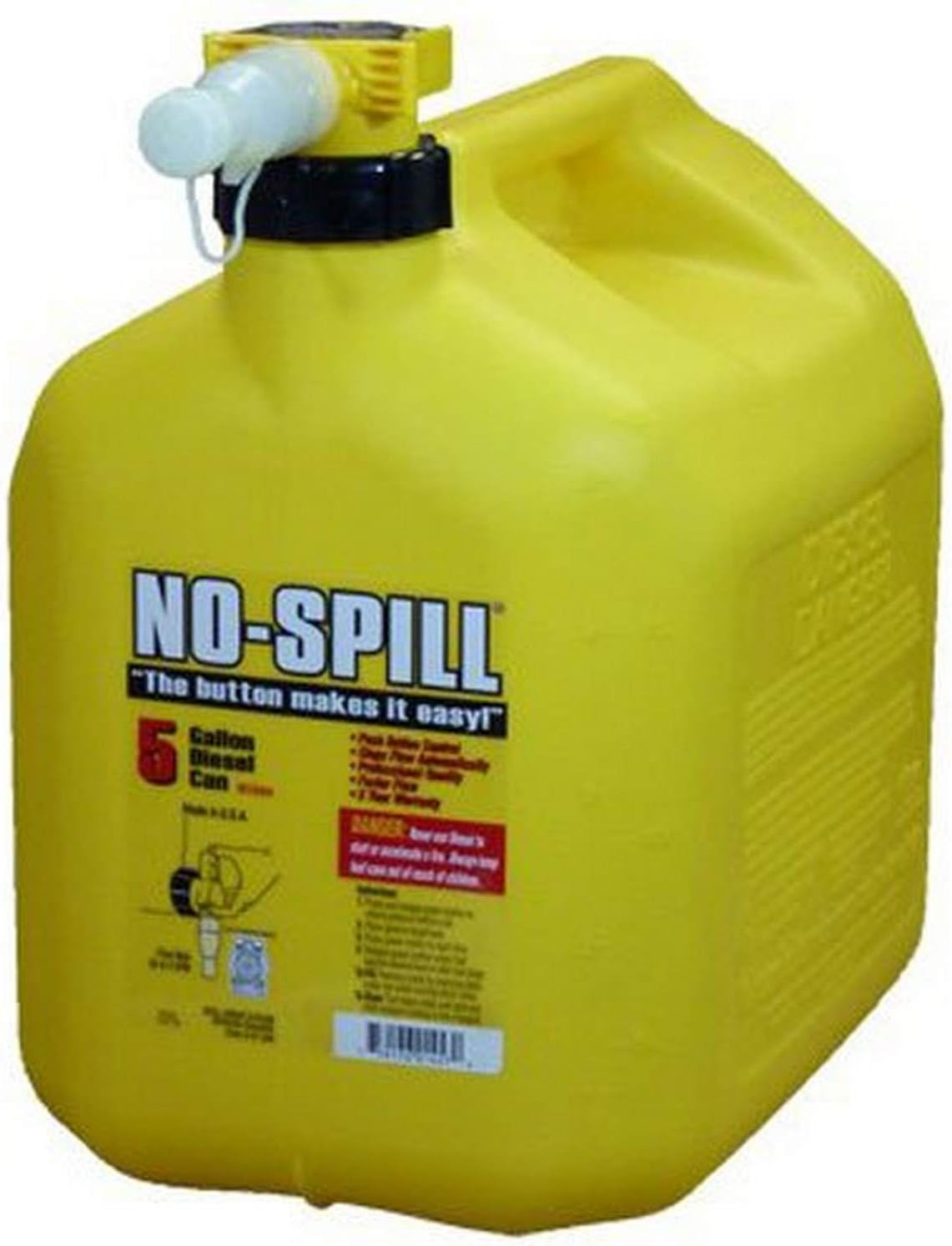 No-Spill 1457 Diesel Fuel Can, Yellow, Pack of 3