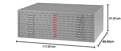 Safco Products 4997WHR Flat File Closed Base for 5-Drawer 4996WHR Flat File, Sold Separately, White
