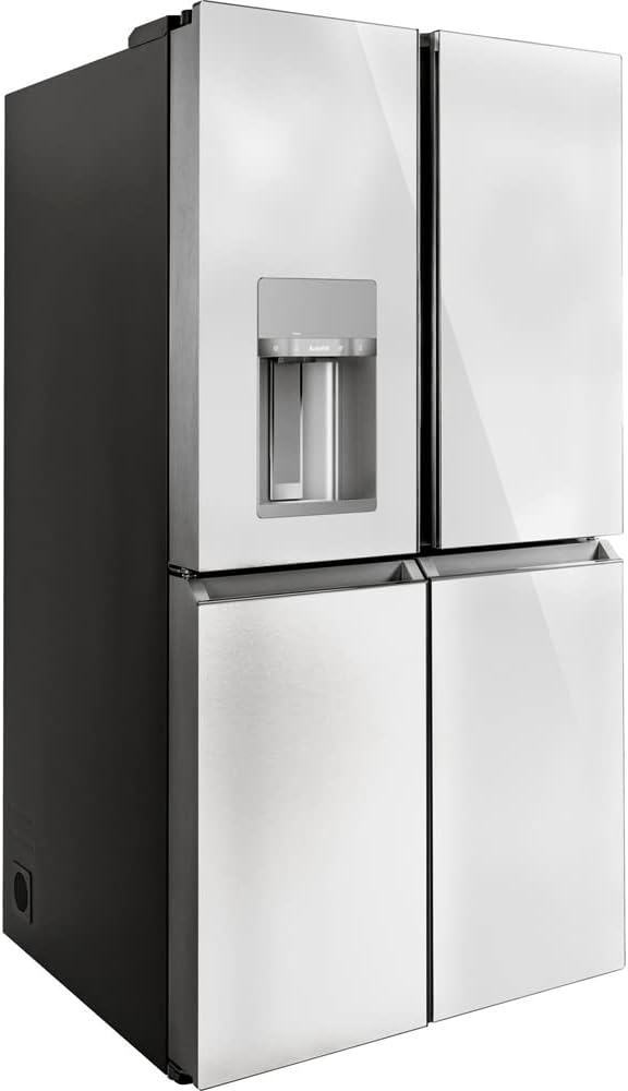 GE CQE28DM5NS5 Cafe 27.4 CU.FT. Quad-Door Smart Refrigerator and Freezer Bundle with Premium 3 YR CPS Enhanced Protection Pack