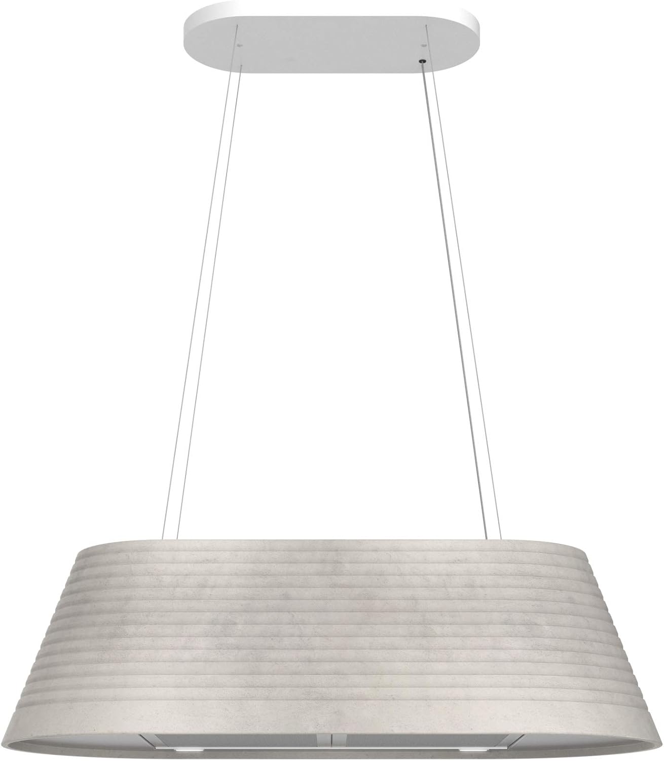 Futuro Futuro Monolith 40 Inch Island-mount DUCTLESS ONLY Kitchen Range Hood Unique Modern Design Range Hood - LED, Ultra-Quiet with Blower