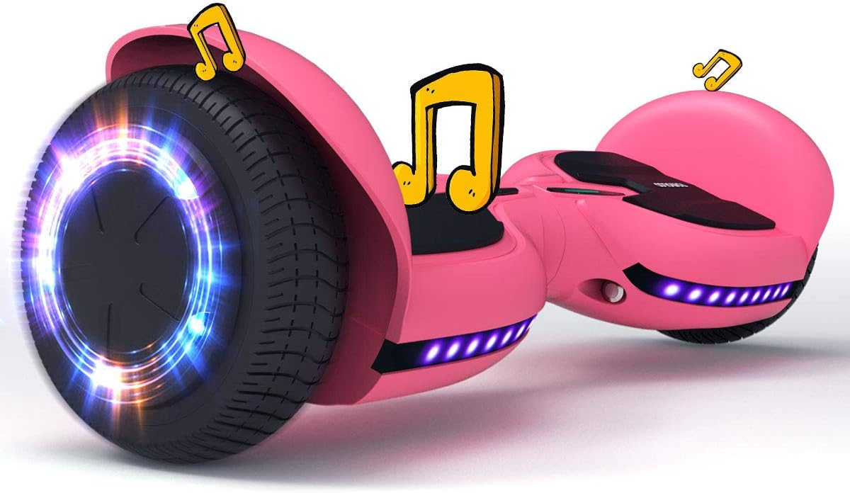TOMOLOO Hoverboard for Kids Ages 6-12 with Bluetooth Speaker and LED Flashing Lights,Electric Hover Board with UL2272 Certified,Two-Wheel Mechanical Self Balancing Hoverboards for Boys and Girls