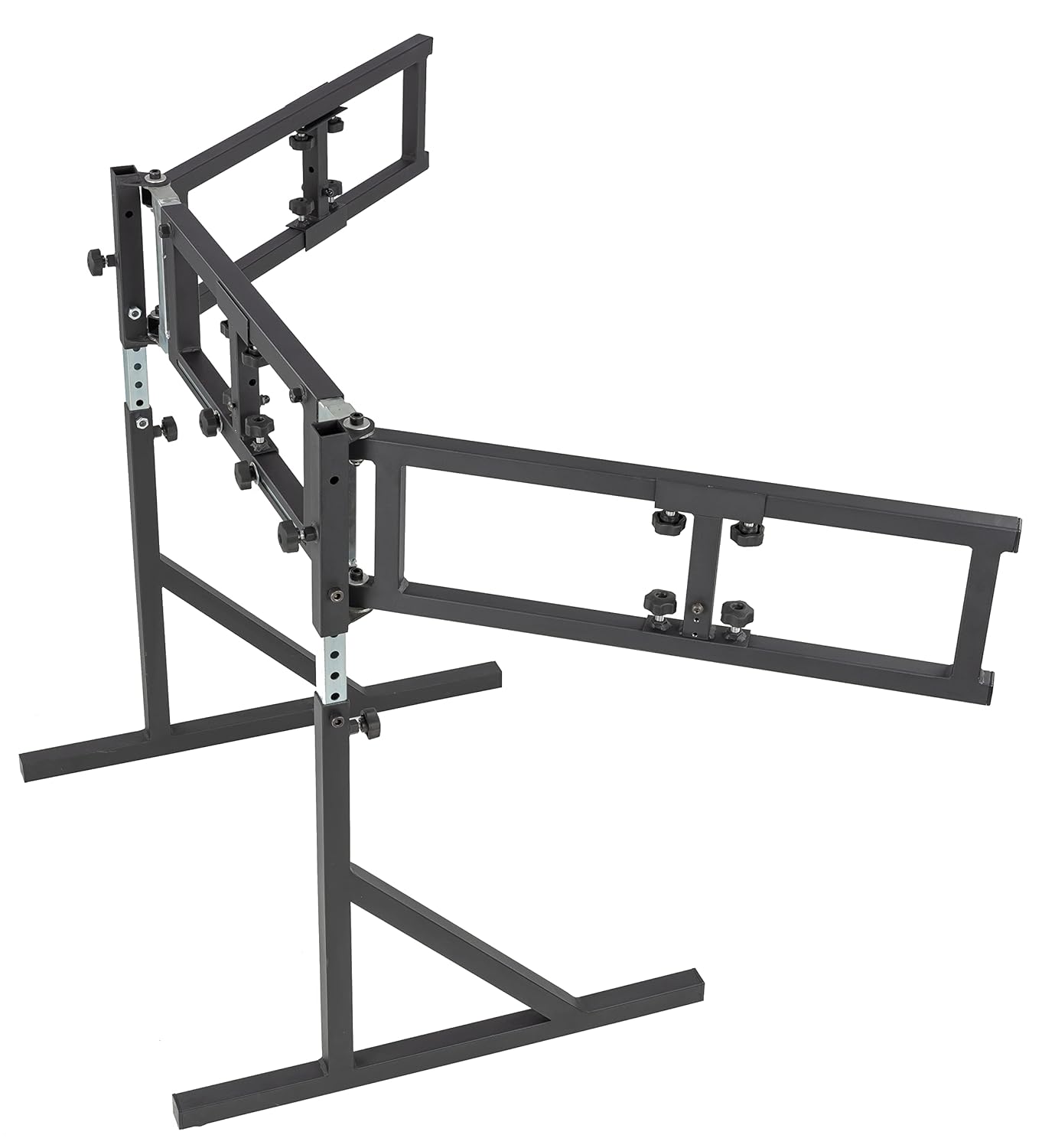 SimFab Triple Monitor Stand for Racing and Flight Simulators Model LD | Up to 100x100mm VESA Mount or M4/M5 Hardware (Triple Monitor Stand, Light Duty Mount Brackets)
