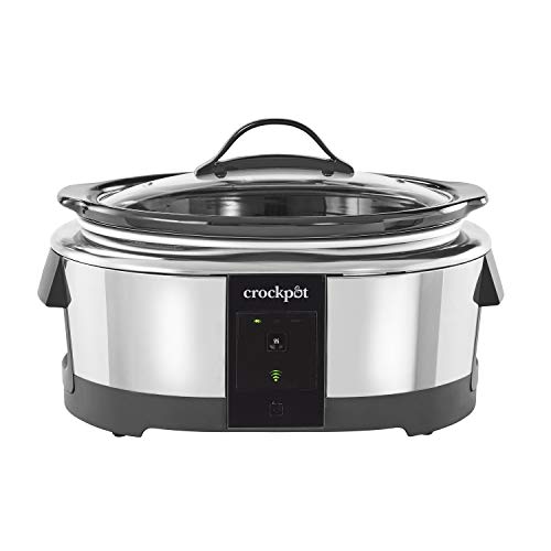 Crock-pot 6 Quart Slow Cooker Compatible with Alexa | Programmable Stainless Steel