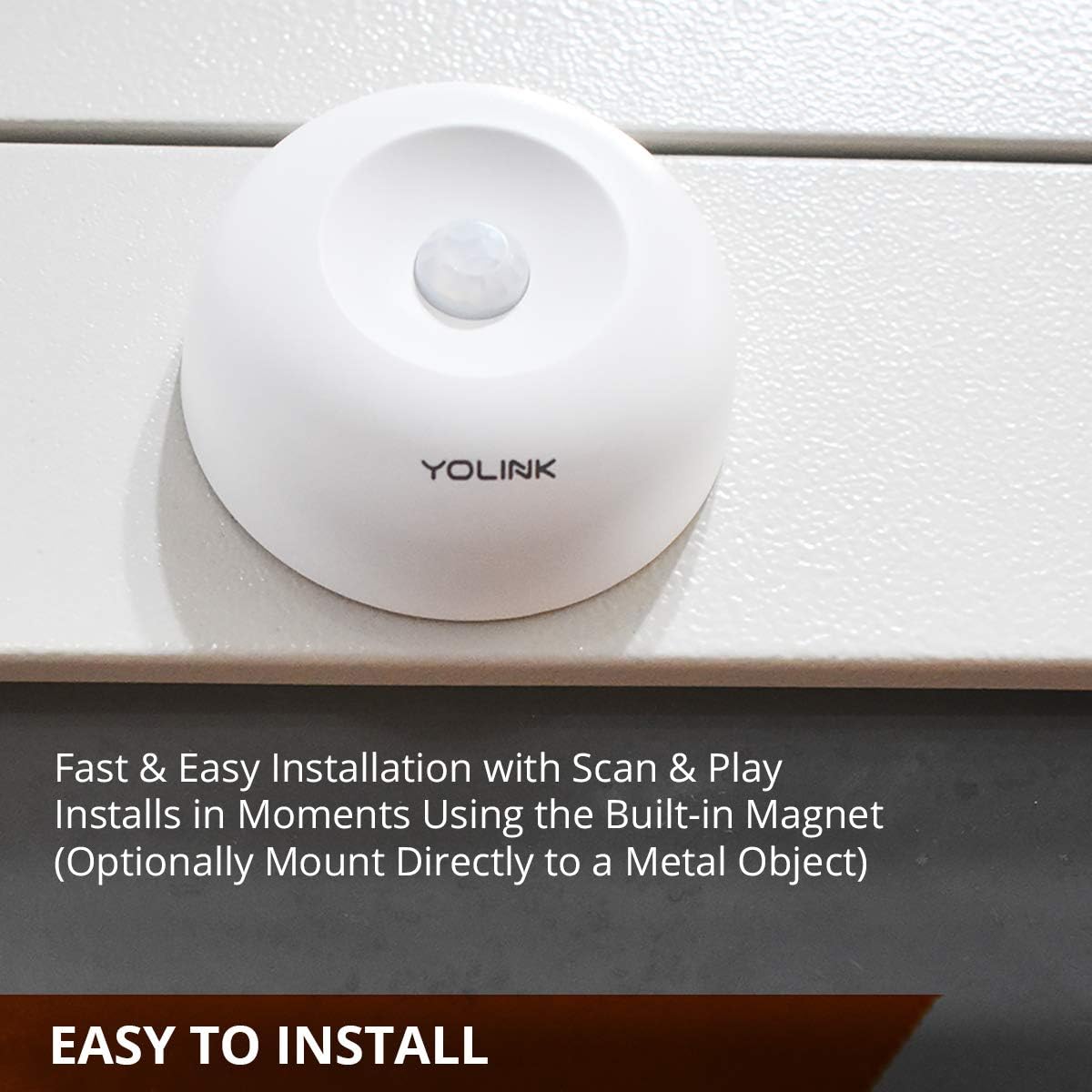 Smart Motion Sensors, YoLink 1/4 Mile World's Longest Range Wireless Indoor Motion Detector Compatible with Alexa IFTTT, Movement Detector App Alerts Remote Monitor, 2 Pack, YoLink Hub Included Pack of 2