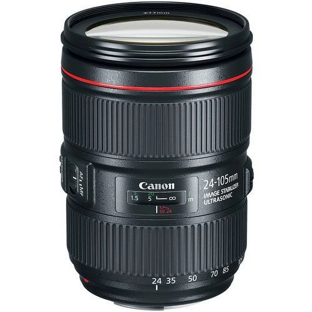 Canon EOS 5D Mark IV Full Frame Digital SLR Camera with EF 24-105mm f/4 L2 IS USM Lens + EF 75-300mm f/4-5.6 III + 500mm Telephoto Zoom + 2pc SanDisk 32GB Memory Cards + Accessories (20 Items)