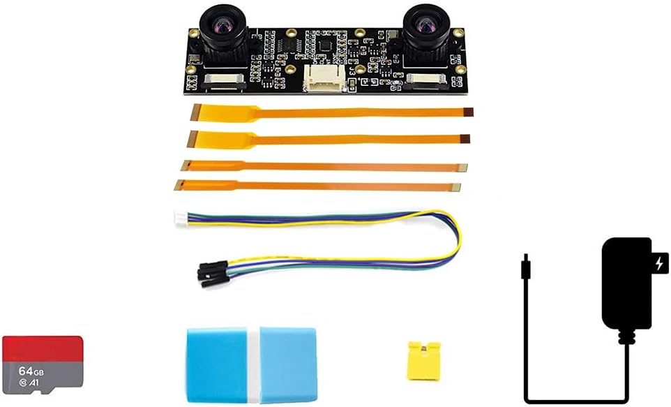 Jetson Nano Developer Accessories Kit for Small Powerful Computer AI Development Board with 7 inch IPS Touch HDMI Screen LCD Display Micro Card 64GB Camera Module @XYGStudy (AcceC)