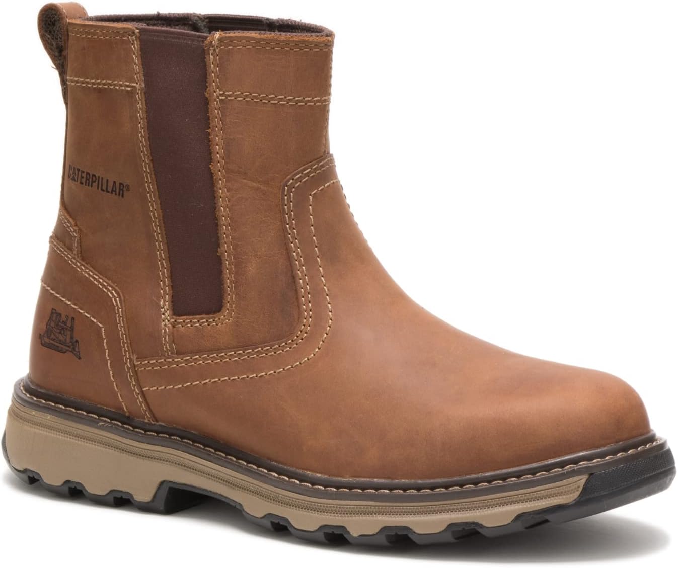 CAT Footwear Men's Pelton Industrial & Construction Shoe, Dark Beige, 13