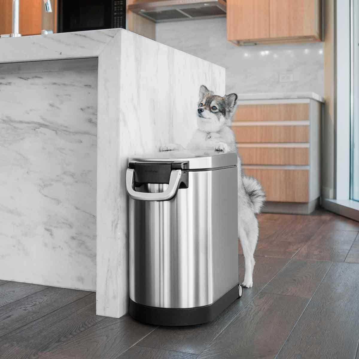 simplehuman Pet Food Can White Steel - Pet Supplies online store