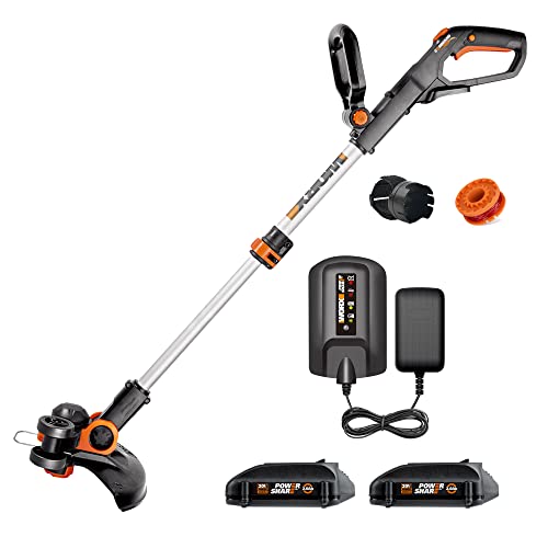 Worx 40V Cordless Leaf Blower & String Trimmer/Edger Bundle with Batteries & Charger
