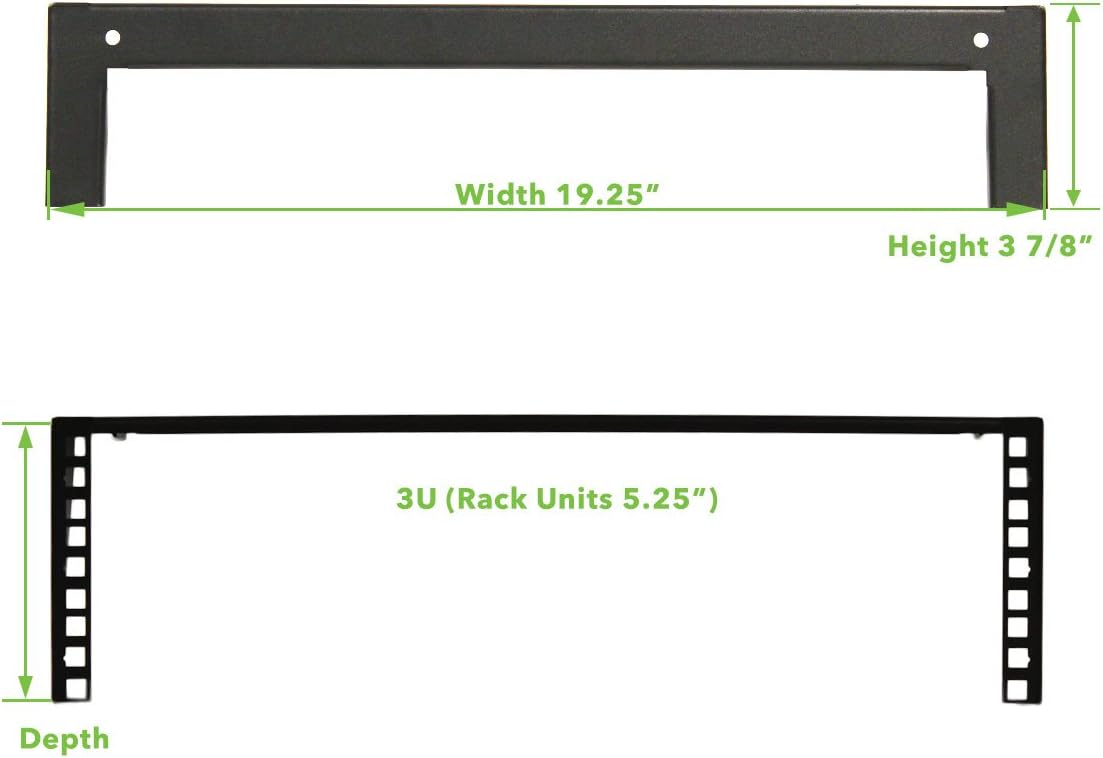 NavePoint 4U 19 Inch Vertical Wall Mount Rack Wall Mountable Server Rack w/Hardware Black