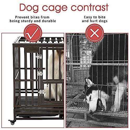SMONTER Heavy Duty Strong Metal I Shape Dog Crate - Pet Supplies online store