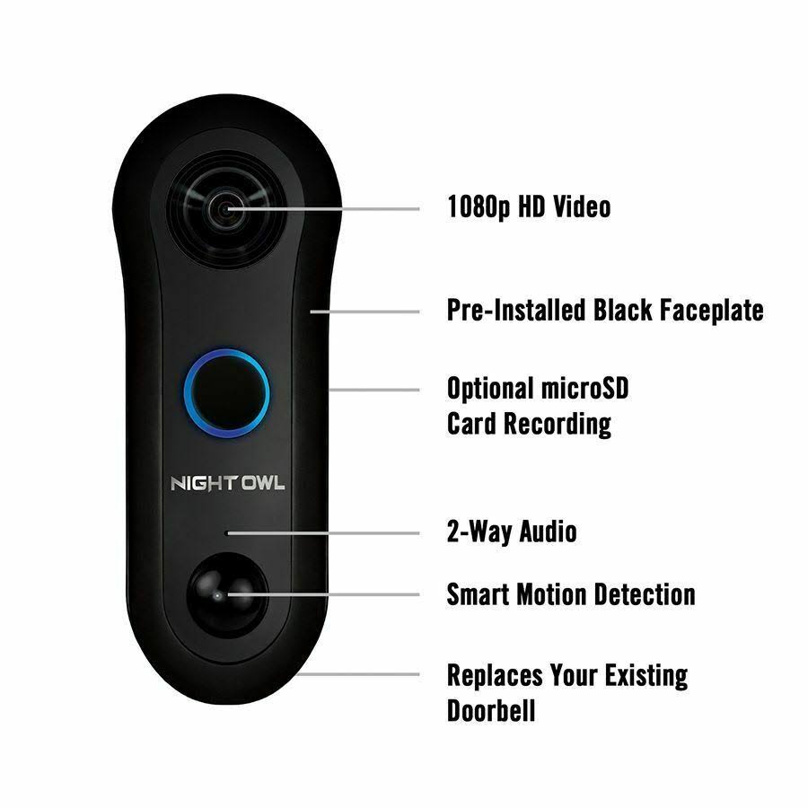 Night Owl 1080p Wireless Smart Doorbell CL-2WDMC