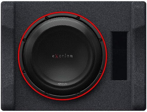 Kenwood Excelon P-XW1221SHP 12" Preloaded High Power Subwoofer Enclosure | Ported Enclosure with One 2-ohm 12" Subwoofer