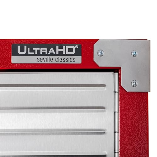 Seville Classics UltraHD Solid Steel Lockable Metal Storage Cabinet Locker Organizer, w/Adjustable Shelves for Garage, Warehouse, Office, Classroom, Granite, 48" W x 24" D x 72" H