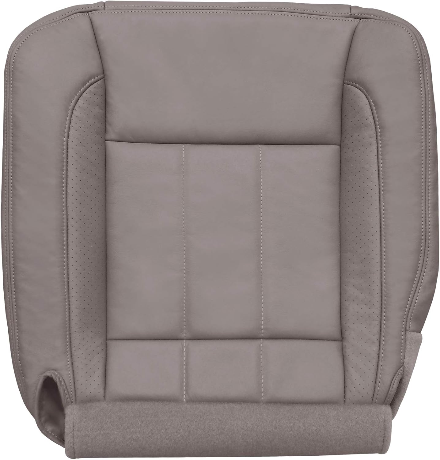 The Seat Shop Driver Bottom Perforated Leather Seat Cover (P2 Without Flap) - Khaki Tan Leather (Compatible with 2006 - 2008 Dodge Ram Laramie and 2009 Laramie 2500/3500 only)