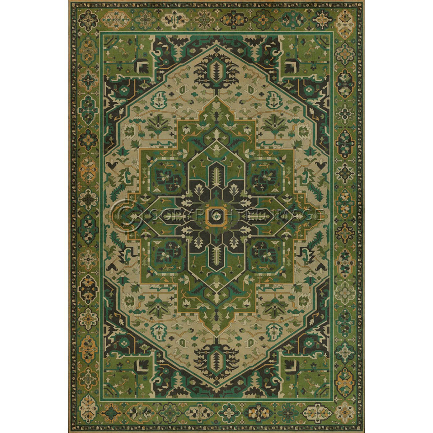 Spicher and Company Camelot Vinyl Floorcloth Ships Free 52x22x76x22