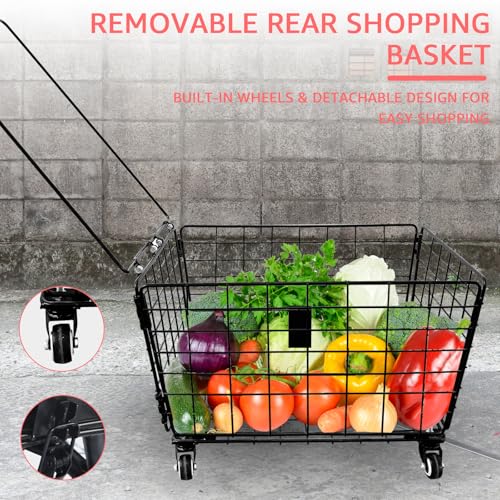 Upgraded Adult Tricycle, 7 Speed Tricycle for Adults with Front & Rear Baskets, 3 Wheel Bikes for Adults, Adult Tricycles for Women Men Seniors, Adult Trike, 26 inch Three Wheel Bikes