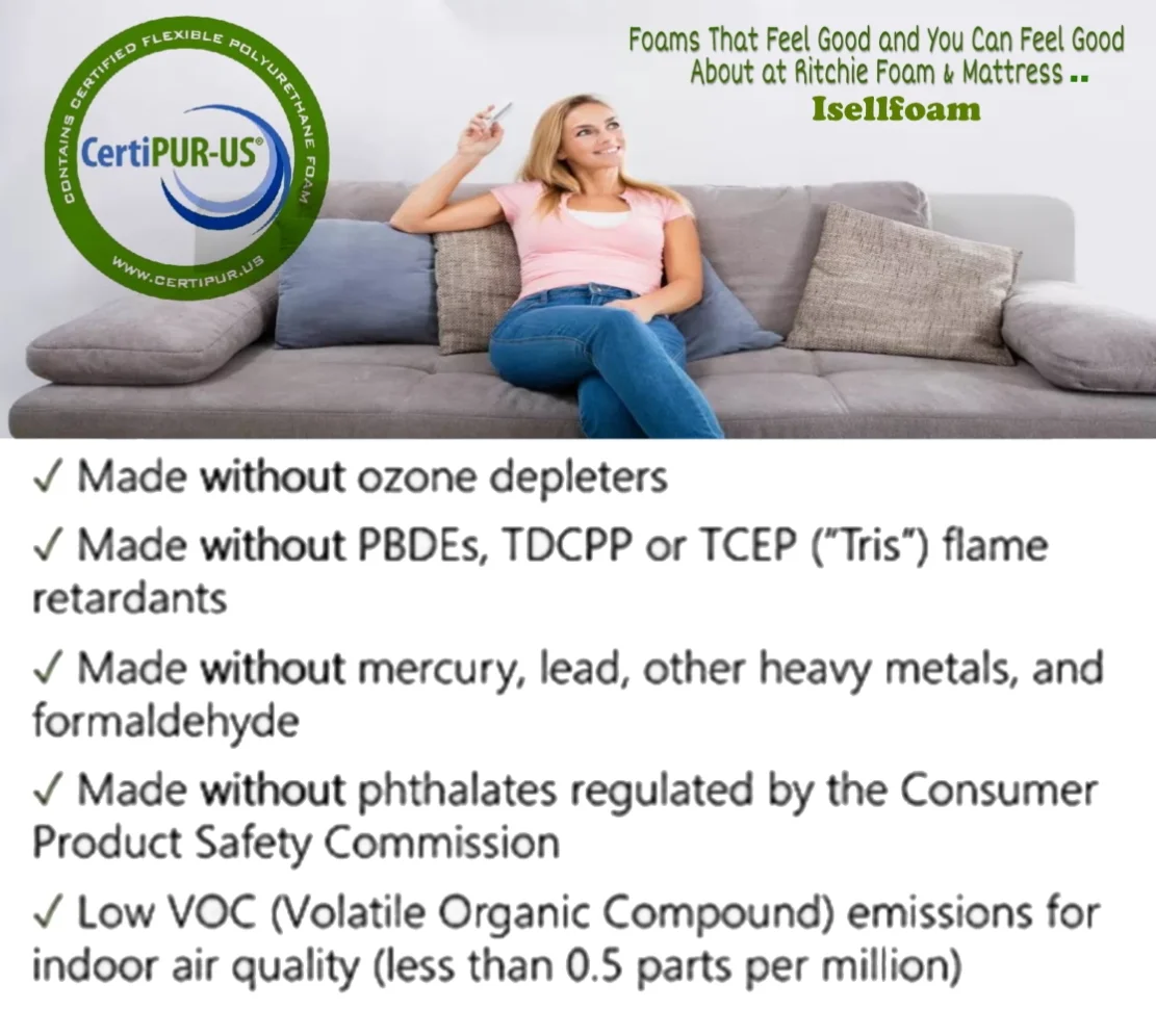 High Density Upholstery Foam Cushion 8"T x 24"W x 80" (50ILD) "EXTRA FIRM" Sofa Seat Replacement Foam Cushion, Foam Padding (White) by Ritchie Foam