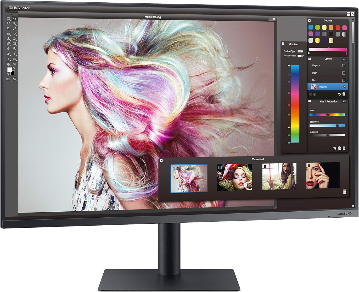 Samsung TU872 Series 32-Inch Viewfinity 4K UHD (3840x2160) Computer Monitor, Thunderbolt 3 Daisy Chain, HDMI, Display Port, Height Adjustable Stand, 3 Yr WRNTY (LF32TU872VNXGO)