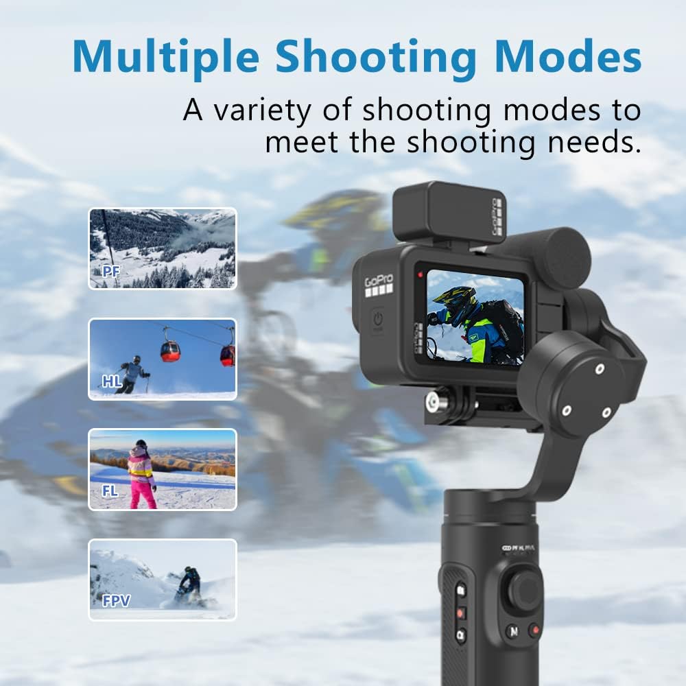 INKEE Falcon Plus Gimbal Stabilizer for Action Cameras Gimbal Stabilizer, 3-Axis Professional Camera Handheld Gimbal Shooting Tripod for GoPro Hero 10/9/8/7/6/5，OSMO Action ,Insta360