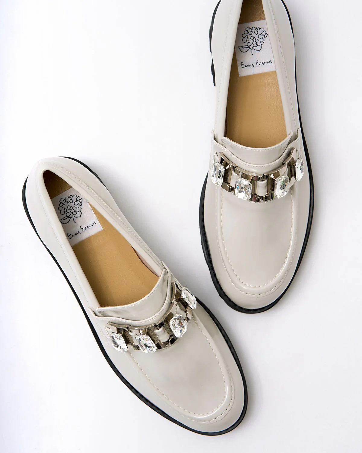 [24SS] Emma Francis Track Sole Beaded Loafers