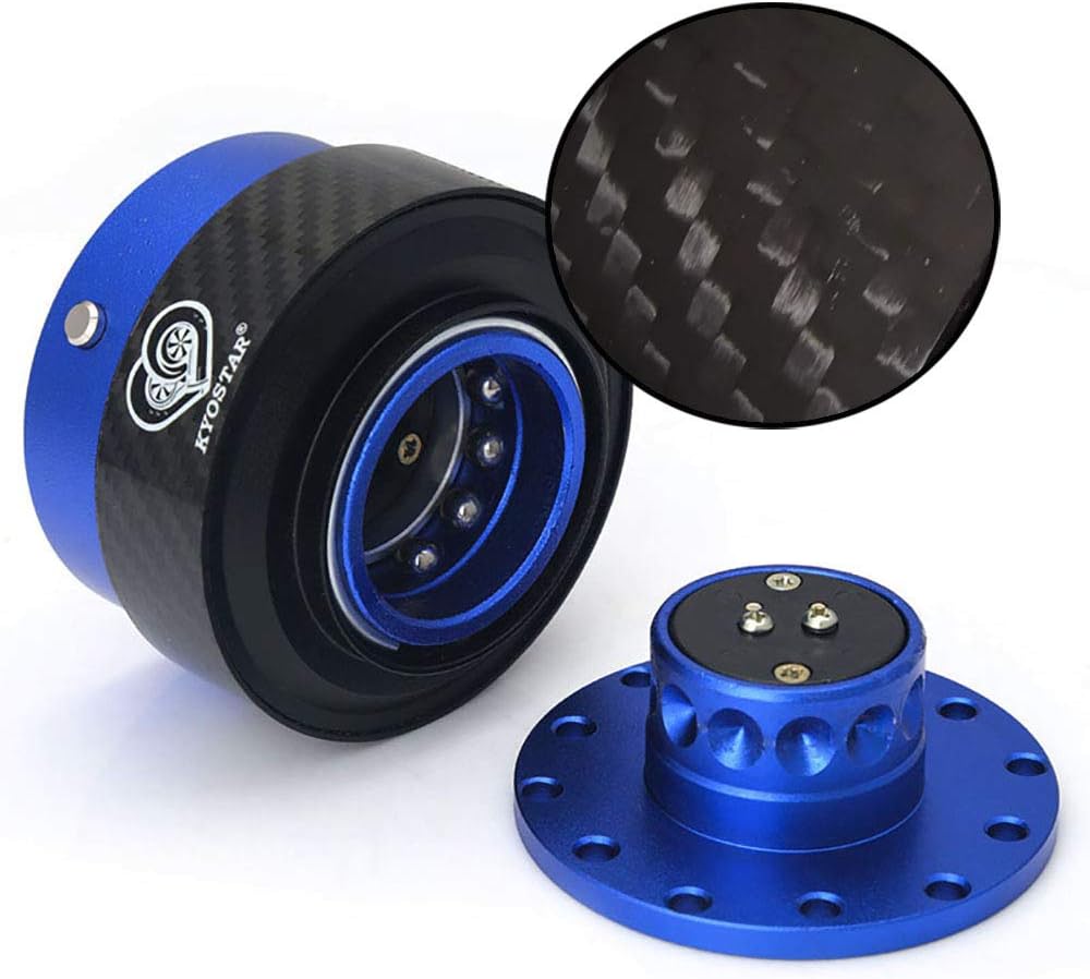 WKD Titanium Steering Wheel Quick Release Hub Adapter Snap Off Boos Kit Black #8313
