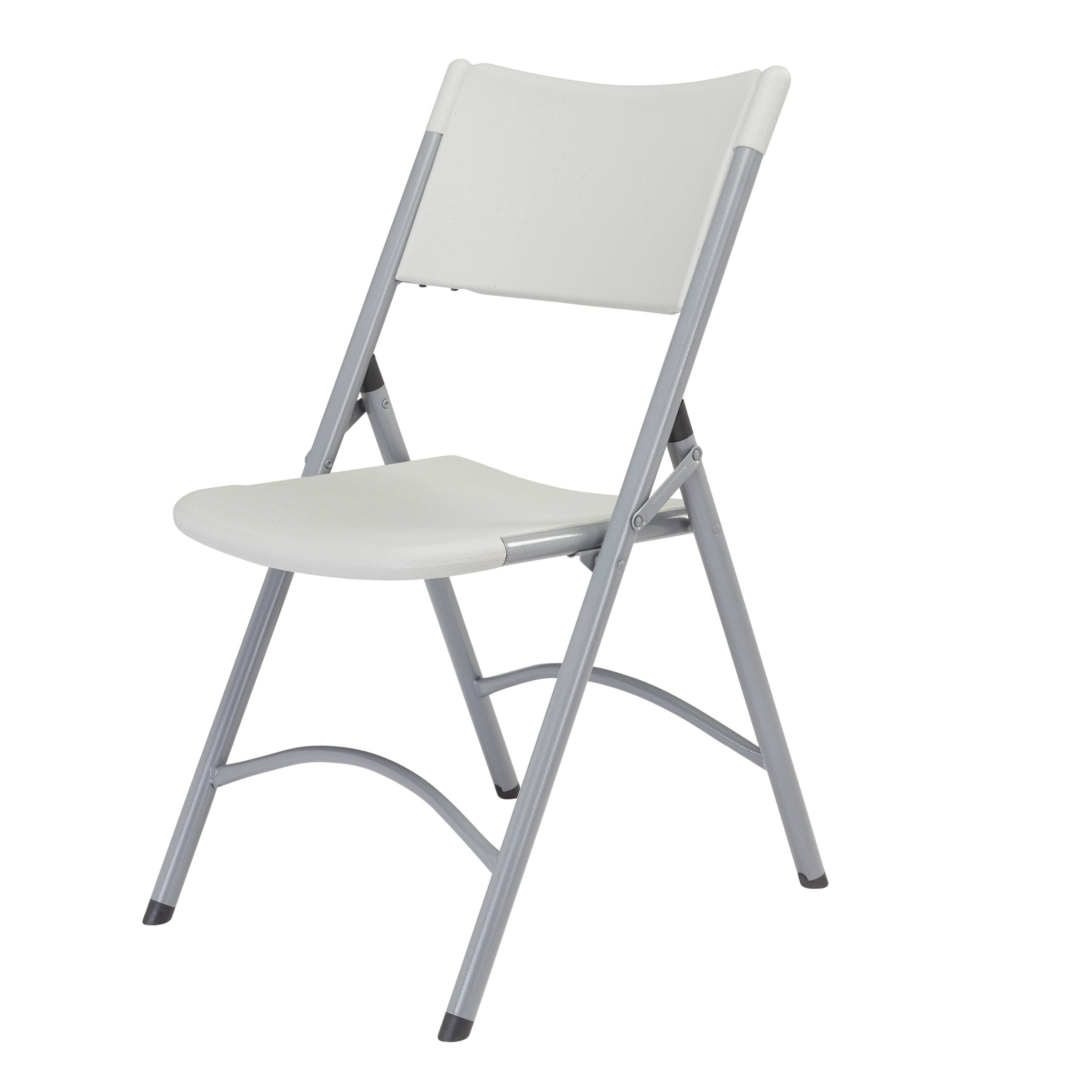 National Public Seating # 602 - Folding Chair, Plastic, Gray, Pkg of 4