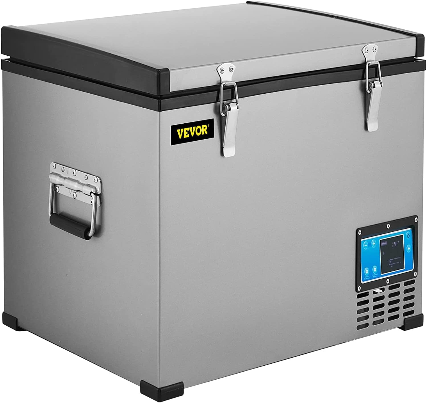 VEVOR Portable Refrigerator 48 Quart,12 Volt Refrigerator with Compressor,Metal Shell Chest Refrigerator,-4℉ to 68℉,DC 12/24V, AC 110-240V（Home & Car Use）